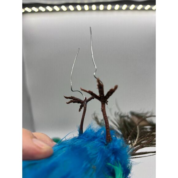 4 vintage Christmas peacocks ornaments holidays festive old fashion - Picture 7 of 7